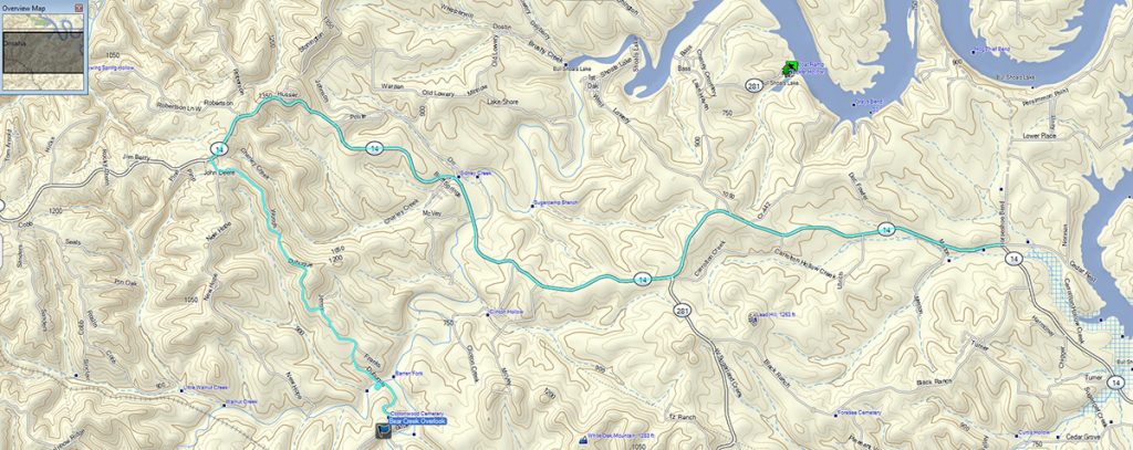 Bear Creek Overlook geocaching map