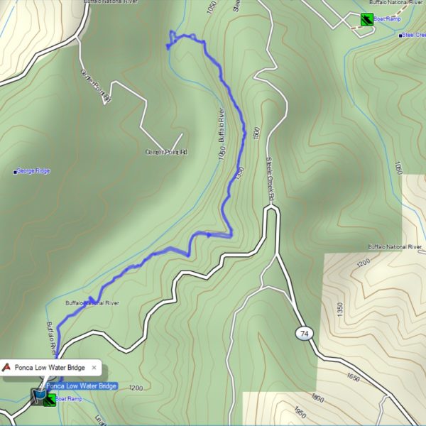 Ponca to steel creek trail