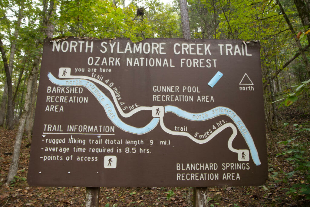 North Sylamore Creek Trail Sign
