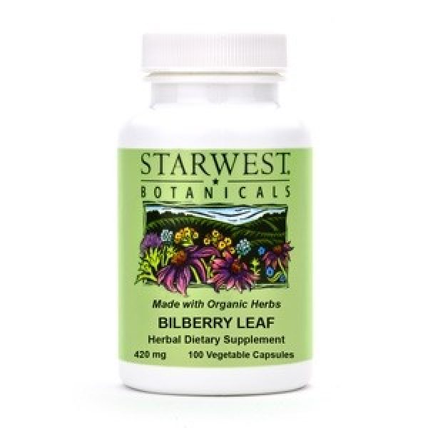 Bilberry leaf capsules