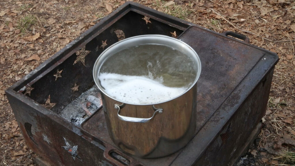 Boiling sap 