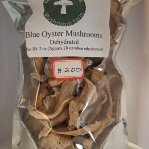 Blue oyster mushrooms dehydrated