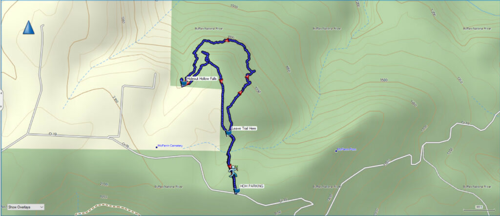 Hideout Hollow Trail Map