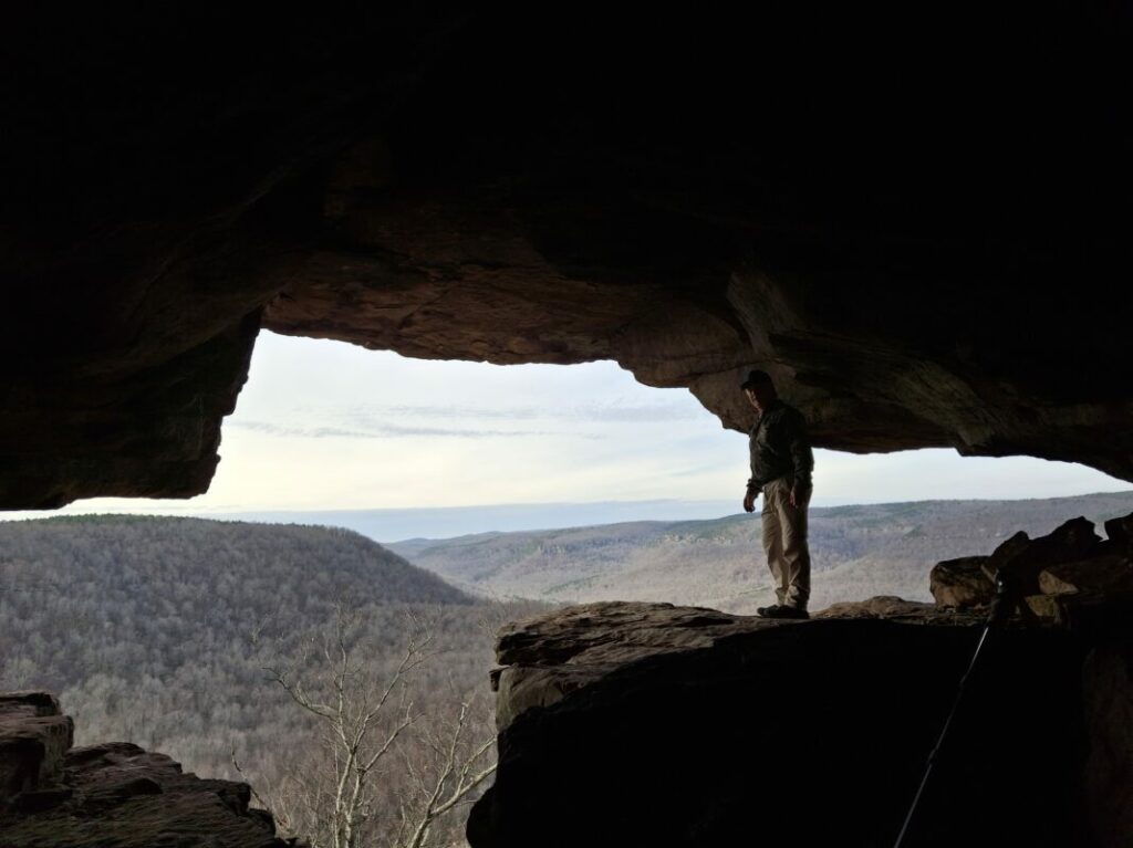 Gary inside Thunderbird Cave