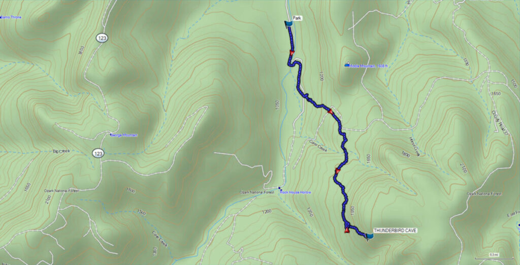 Thunderbird Cave GPS Map