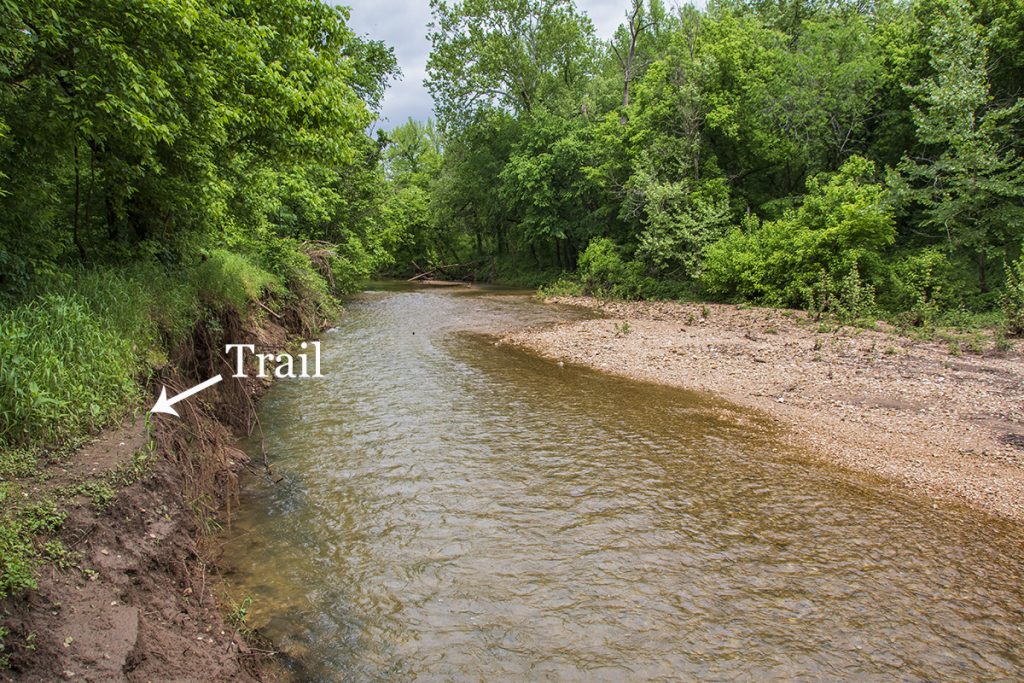 Mill Creek Trail Downstream from Marble Falls
