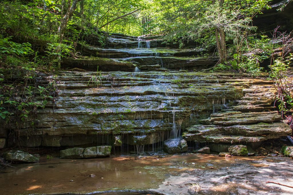 below the cascade at Liles falls
