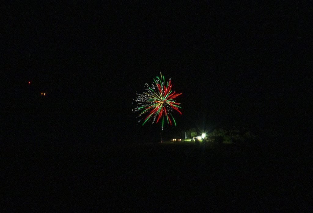 Fireworks over the lake