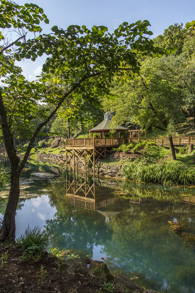 Gazebo overlooking the lagoon