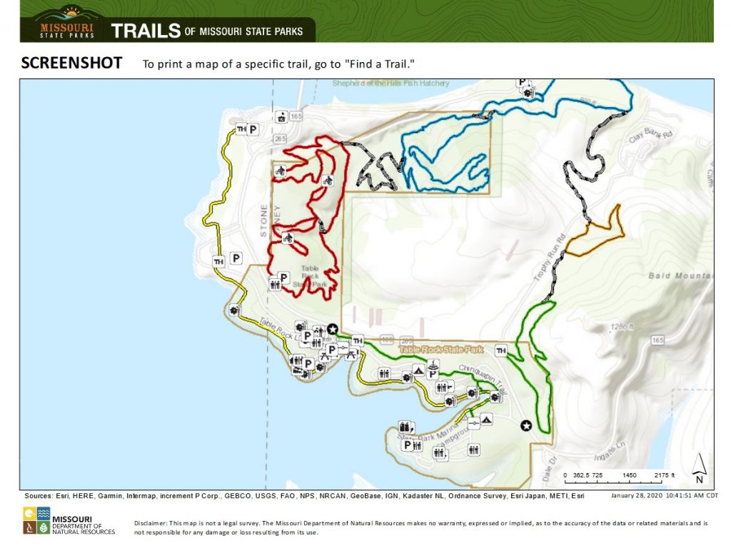 Table Rock State Park hiking trails