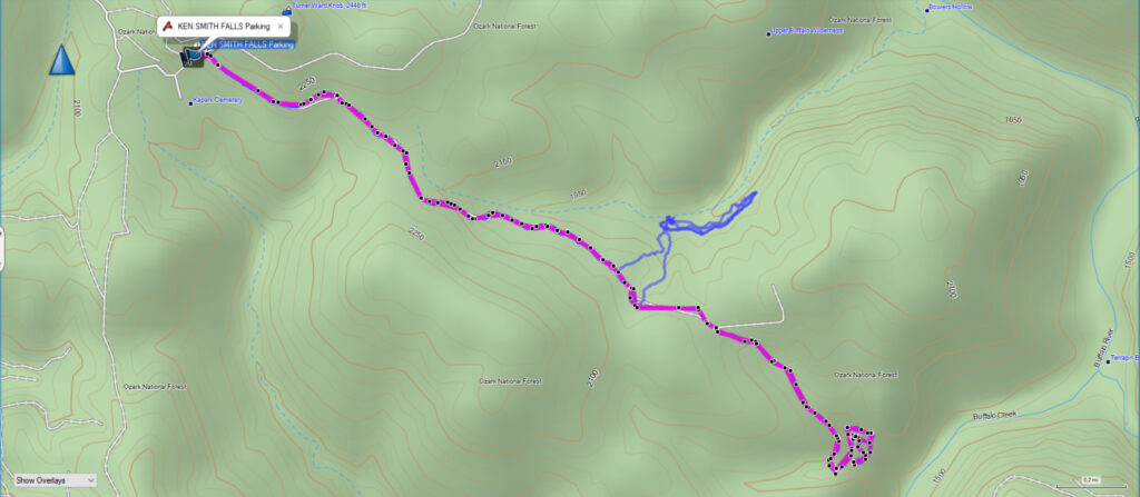 Bowers Hollow Ken Smith GPS map