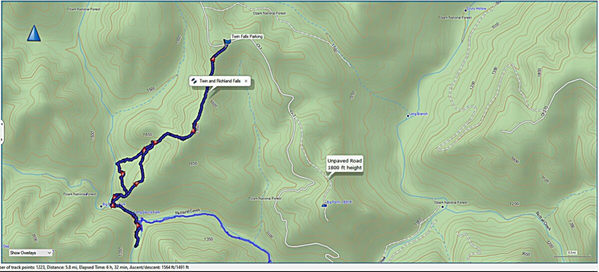 Richland Falls Trail GPS file